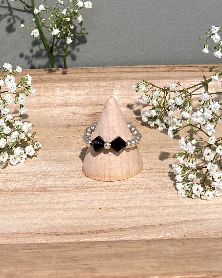 SWAROVSKI 'Two Black Silver Ring' - Afbeelding 2