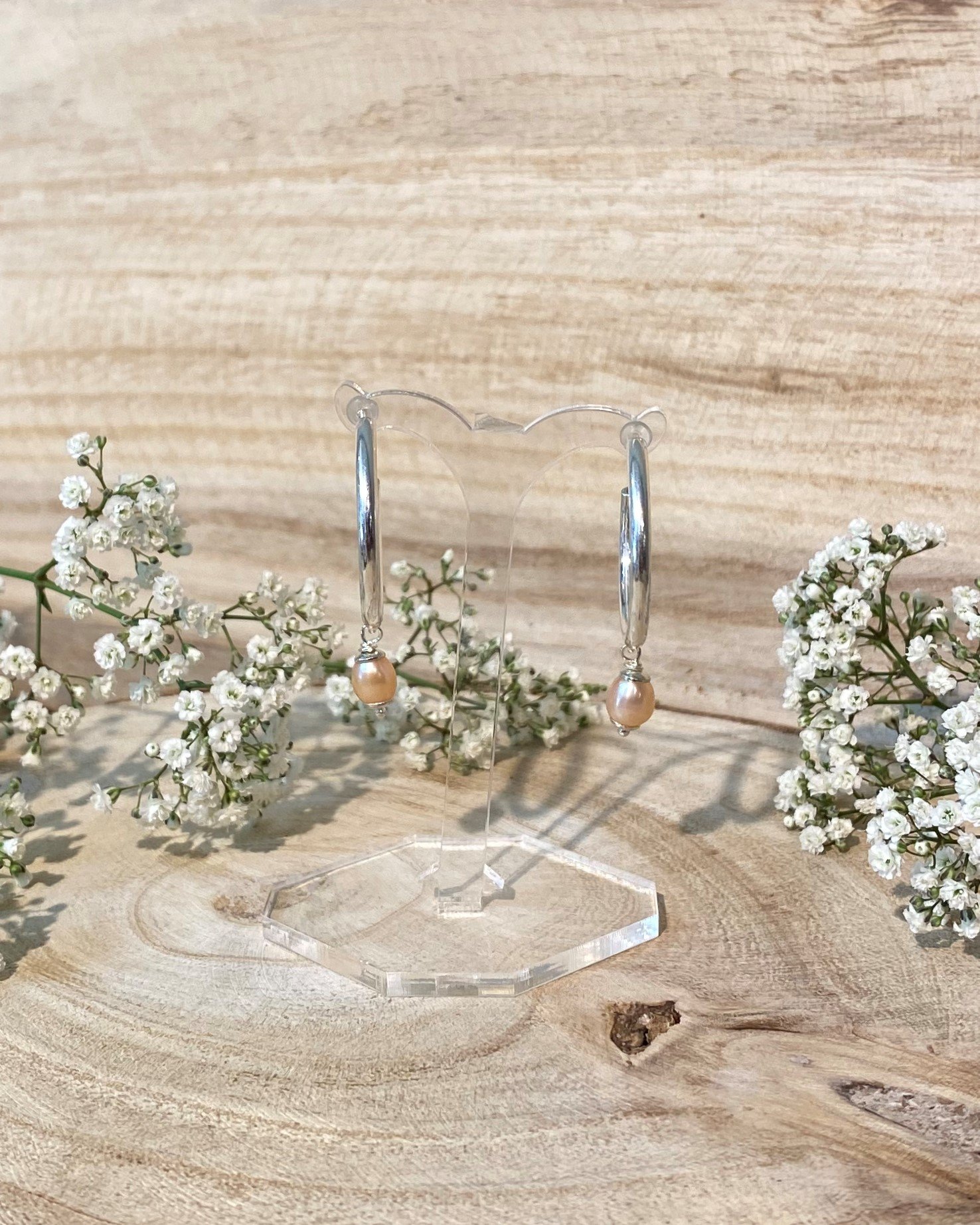 Earrings 'Zalm Pearl' - Afbeelding 2