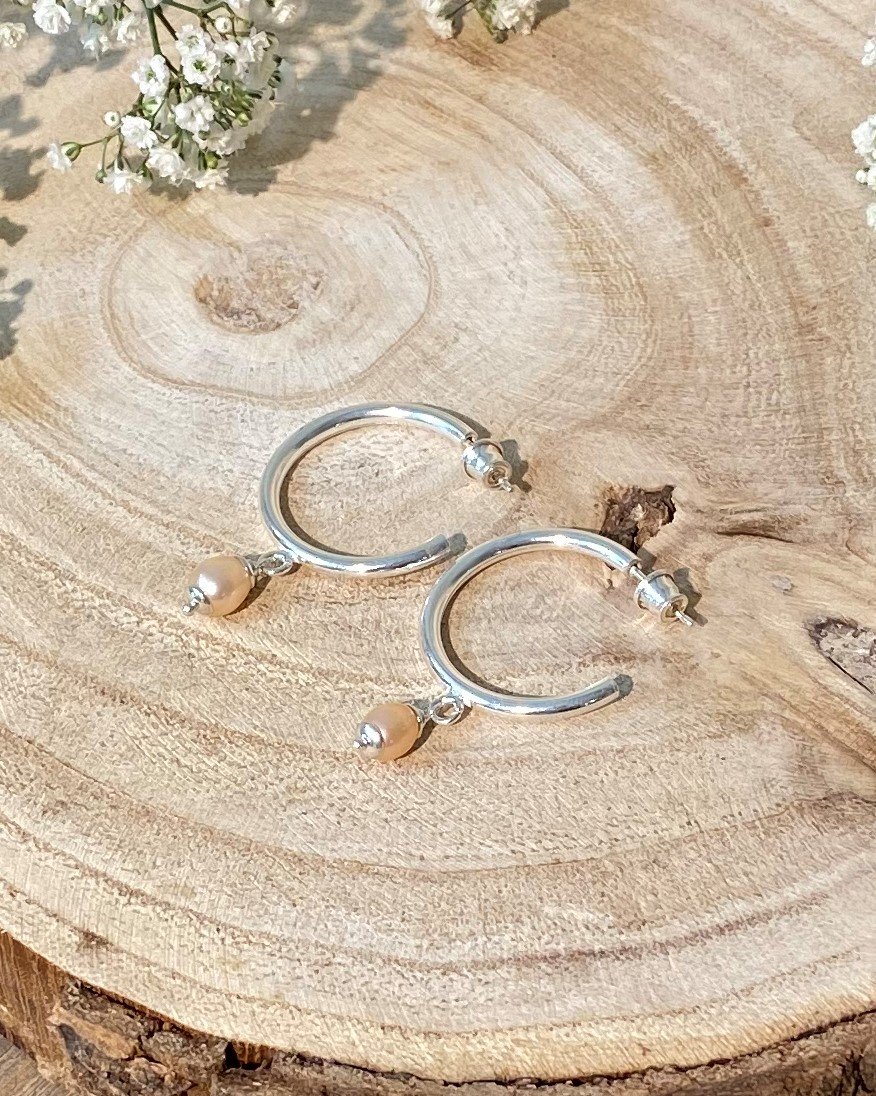 Earrings 'Zalm Pearl'